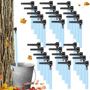 lot 11627 image: Maple Syrup Tapping Kit, Upgrade Maple Taps Set Include (30) Maple Syrup Taps, 66 -Ft Food Grade Tubing, 1 Drill Bit, Maple Tree Tapping Kit for Experts or Beginners (30 SET)