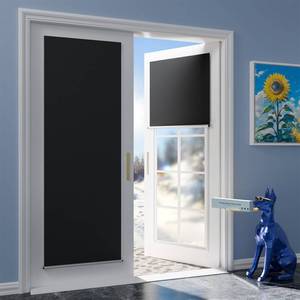 lot 11638 image: G-WACK Blackout Door Curtains, No-Drill Blinds for Indoor Windows & Doors with Magnetic Snaps, Heat-Insulated Privacy Door Shades, 100% Blackout Roller Shades Window Cover (20 x 84,Black)