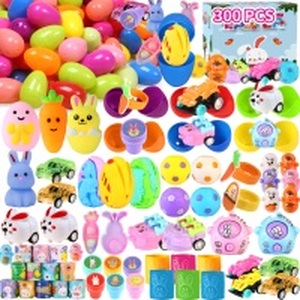 lot 11653 image: 300pcs Bulk Prefilled Easter Eggs with Toys �� Filled Easter Eggs for Kids, Pre Filled Easter Eggs Bulk, Stuffed Easter Eggs with Toys for Easter Egg Hunt Supplies, Basket Stuffers & Classroom Prizes