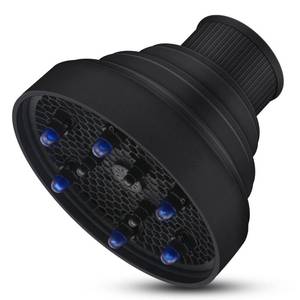 lot 12070 image: Travel Hair Dryer Diffuser, Segbeauty Collapsible Portable Hair Diffuser, Profession Blow Dryer Diffuser Attachment for Natural Thick Hair, Suitable for Nozzle 1.65 inches to 1.77 inches - Black