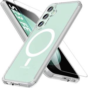lot 12074 image: OWKEY Design for Galaxy S23 FE Case 6.4, Magnetic Galaxy S23 FE Case for Magsafe with Screen Protector Military-Grade Protection Shockproof Phone Case S23 fe Slim Protective case S23 FE 5G, Clear
