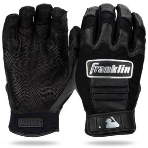 lot 12090 image: Franklin Sports CFX Pro Full Color Chrome Series Batting Gloves CFX Pro Full Color Chrome Batting Gloves, Black, Adult Large