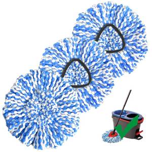 lot 12154 image: Mop Head Replacement, 3 Pack Spin Mop Refill Replace Head, Microfiber & Machine Washable