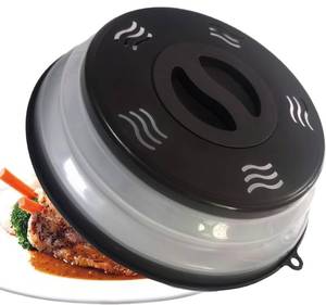 lot 12180 image: Microwave Splatter Cover Vented for Food, Splatter Guard & Colander Kitchen Gadget for Fruit Vegetables Microwave Plate Cover with Hook Hole,Dishwasher-Safe,BPA-Free Silicone & Plastic (1PACK)