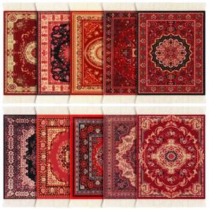 lot 12189 image: Preboun 10 Pcs Rug Table Coasters Table Drink Holder Vintage Oriental Design Fabric Carpet Drink Mat Moroccan Oriental Design Fabric Elegant Carpet Middle Eastern Gifts for Home Kitchen Bar(Vibrant)