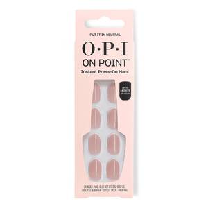 lot 12216 image: OPI On Point Put it in Neutral  Short Round Soft Nude Beige Pink Press On Nails  24 Count with Nail Glue  Long Lasting, Reusable, Non-damaging  Fall 2025 Shades