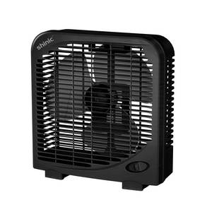 lot 13682 image: shinic 10 Tabletop Box Fan for Bedroom, 2 Speeds, Quiet Table Fans with Strong Airflow, Energy Efficient Small Box Fan, Portable Kitchen Exhaust Fans for Bedroom Bathroom Office Dorm Workshop, Black