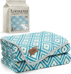 lot 14053 image: Washable Pee Pads for Dogs - 2 Pack Extra Thick Reusable Puppy Pads with Super Absorbency, Waterproof & Non-Slip Dog Pee Pads for Potty Training , Whelping , Playpen , Crate , Prevents Leakage 18x24