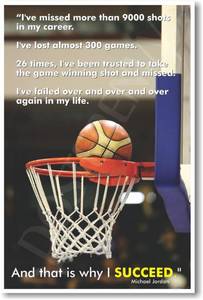 lot 14055 image: Thats Why I Succeed - NEW Famous Athlete Basketball Motivational Classroom Poster