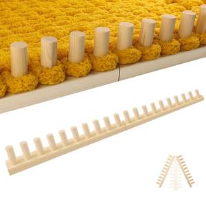 lot 14059 image: Chunky Blanket Loom Knitting Looms and Boards, Adjustable Size Wooden Loom for Blanket, No Needles Required Hand Knitting Kit for DIY Yarn Craft, Home Decor, Stress Relief, Beginner Friendly (31 In)