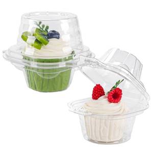 lot 14079 image: NPLUX 60 Pack Individual Cupcake Containers Plastic Cupcake Boxes Cupcake Holders Stackable Deep Dome Cupcake Carrier