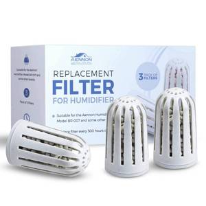 lot 14087 image: Aennon - Ultrasonic Universal Humidifier Filter Replacements for Home, Cool Mist Demineralisation Cartridges, Ceramic Stone Material, 500 Hours, 3 Pack