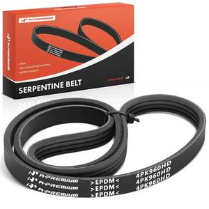 lot 14111 image: A-Premium 37.89 In AC belt Heavy-Duty Serpentine Belt - Eliminate Squeal, Quiet Operation - For Chevy, Cadillac, GMC, Honda - Silverado 1500, Sierra 2500, Suburban 2500, Express 1500, Yukon, Passport