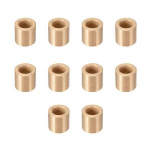 lot 14398 image: uxcell Bearing Sleeve 6mm Bore x 10mm OD x 10mm Length Self-Lubricating Sintered Bronze Bushings 10pcs