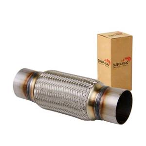 lot 14399 image: SUISFLXGRO Exhaust Flex Pipe Universal Type 100% Stainless Steel For Heavy Duty and Cars (1 PC, 3.5X8X12)