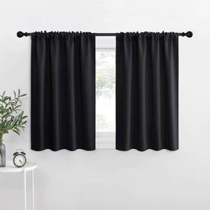 lot 14411 image: NICETOWN Short Curtains 36 inches Long, Black Out RV Bunk Panels, Kitchen Window Curtains Over Sink, Thermal Insulating Blackout DrapesDraperies for Small Window (2 Panels, 42 inches Wide)