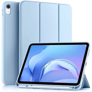 lot 14418 image: Akkerds Compatible with iPad (A16) 11th Generation Case 11 Inch 2025, for iPad 10th Generation Case 10.9 Inch 2022 with Pencil Holder, Slim Trifold Stand Protective Cover with Soft TPU Back, Sky Blue
