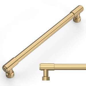 lot 14421 image: Amerdeco 10 Pack Champagne Bronze Cabinet Pulls 10 Inch(254mm) Hole Center Drawer Pulls Cabinet Hardware Kitchen Cabinet Handles for Bathroom ZH0075