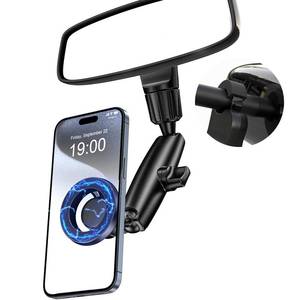 lot 14425 image: JDHDL Magnetic Phone Holder for Car, Rear View Mirror Phone Holder, 360° Rotating Car Phone Mount, Compatible with iPhone 171615141312 Series and All Phones with Magsafe Case or Metal Ring