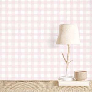 lot 14426 image: Cohoo Home Pink Plaid Peel and Stick Wallpaper Boho Plaid Contact Paper for Cabinets Pink Checkered Gingham Contact Paper Self Adhesive Removable Wallpaper Bathroom Nursery Waterproof 17.3inW 591inL