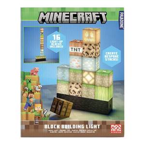 lot 14429 image: Paladone Minecraft Building Block Night Light �� Officially Licensed LED Lamp for Boys�� Bedrooms, Gaming Decor & Gifts �� Fun Minecraft Room Accessory