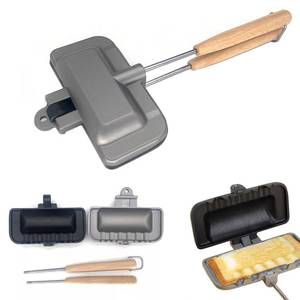 lot 14452 image: Longzhuo Double-Sided Removable Sandwich Baking Pan, Non Stick Frying Pan, Grilled Cheese Maker,Flip Grill Pan, Sandwich Baking Tray for Pancakes, Omelets, and Hot Dog Toast