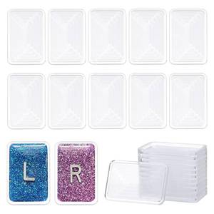 lot 14455 image: WEBEEDY 12 Pcs Small Rectangle X-Ray Marker Blanks DIY Custom X-ray Marker Case Blanks Acrylic Badge Reel Buddy ID Tags Gift for Nurse Radiology Techs Dentists, 3.8x2.5cm1.5x1 Inches (Clear)