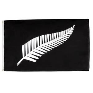 lot 14457 image: AZ FLAG - New Zealand Fern Flag - 3x5 Ft - 100D Polyester Black New Zeleander Banner with Two Metal Grommets - Fade Resistant - Vivid Colors - 3 x 5 Feet - 150x90 Cm