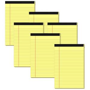 lot 14472 image: Yellow Note Pads 5x8 Small Legal Pads College Ruled Notepad for Office 6 Pack Yellow Writing Pads 5x8 Narrow Ruled Paper Pads 25 Lines 80 GSM Paper Tablets 5x8 Lined Notepads With 30 Sheets Per Pad