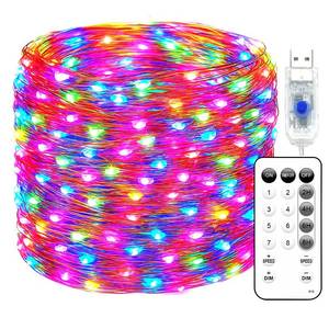 lot 14475 image: Fairy Lights 66ft 200 LED USB Twinkle String Light Plug in Silver Wire Lights with Remote and Timer 8 Modes Outdoor Waterproof Starry Lights DIY Party Wedding Christmas Decoration��Multicolor��