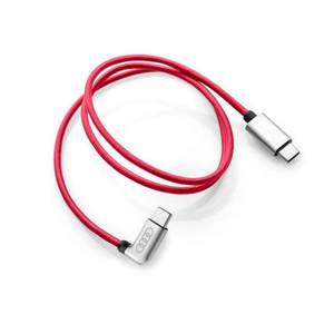 lot 14476 image: Audi 8S0051435L Charging Cable USB-C to USB-C Connection Cable Angled Red