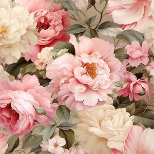 lot 14484 image: Yzogbry Pink Beige Cream Large Vintage Peony Floral Peel and Stick Wallpaper Wall Decor Self Adhesive Wall Paper Stick on Easy Peel Off Contact for Renter Apartment