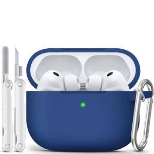 lot 16018 image: MCTOPZO for AirPods Pro 3 Case 2025 Come with Cleaner Kit,Soft Silicone Protective Cover for Apple AirPods Pro 3rd Generation Cases with Keychain, AirPod Pro 3 Case for Women Men-Midnight Blue