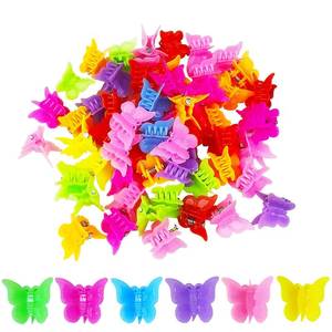 lot 16028 image: Mandalahuang Hair Clip, 100 Pcs Butterfly Hair Clips, Pastel, Rainbow, Mini Hair Clip for Girls