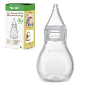 lot 16497 image: Haakaa Silicone Baby Nasal Aspirator  Nose Bulb Syringe  Easy-Squeezy Baby Nose Cleaner, Newborn Infant &Toddler - BPA Free Silicone
