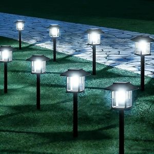 lot 17728 image: 16-Pack Solar Lights Outdoor (Extra-Bright & Smart Auto OnOff), Solar Powered Garden Lights, Waterproof Solar Pathway Lights for Landscape, Path, Yard, Patio, Driveway, Walkway Decor (Cool White)