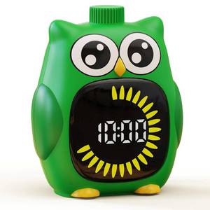 lot 18360 image: Doli Yearning Visual Timer for Kids, 99 Minute Cute Owl Digital Countdown Timer for Home School Classroom Supplies Study, Silent Time Management Tool (Green)