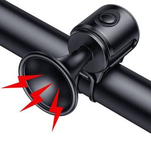 lot 18382 image: Powvine Electric Bike Horn 130db Loud Bicycle Horn��Bicycle Horns for 22.2-32mm Handlebars Bike Horn for Adults with 3V Battery,Easy Installation Bike Bells for Adults Kids Mountain BikeScooterEbike