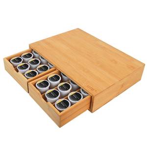 lot 19433 image: HTB K Cup Holder Compatible with K Cups,Coffee Pod Holder Holds Up 30 Cups,K Cup Organizer Storage Drawer