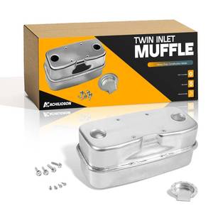 lot 19440 image: 751-0616B 951-0616B Twin Inlet Muffler for Cub Cadet LT1018 LT1022 LT1024 GT1222 RZT22 RZT50 RZT54  Fits MTD 751-0616 951-0616  OEM Replacement Durable Tractor Exhaust