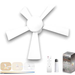 lot 19446 image: Socket Fan Light with Remote, 20.5, Small Ceiling Fans with Lights, 3 Colors Dimmable Led Bulb, Easy Install Screw in E26E27 Base for Bedroom Living Room Kitchen Garage (White)