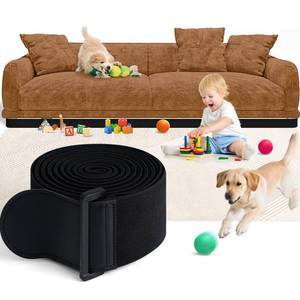 lot 20333 image: Under Couch Blocker for Kid and Pet Toys, Sunoyar Gap Guard Stopper for Furniture & Bed Adjustable Elastic Strap, Easy Install Fits Right-Angle Furniture Legs L165 H3