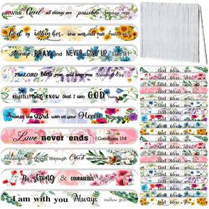 lot 20341 image: Lanties 50 Pack Christian Gifts for Women Scripture Mini Nail Files Christian Party Favors Bible Verse Emery Boards Religious Faith Small Gifts for Teacher Mother Employee Staff Coworkers Office