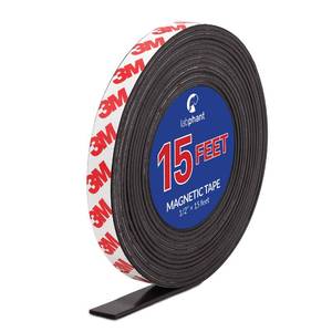 lot 20411 image: Magnetic Tape, 15 Feet Magnet Tape Roll (12 Wide x 15 ft Long), with 3M Strong Adhesive Backing. Perfect for DIY, Art Projects, whiteboards & Fridge Organization
