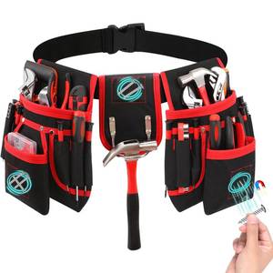 lot 20415 image: Kowsinde Tool Belt, Magnetic Tool Pouch with 26 Pocket Tool Belts for Men, Heavy Duty Adjustable Tool Pouch Bag, Detachable Utility Belt Tool Bags for Electrician, Carpenter, Construction