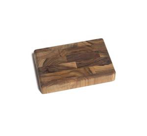 lot 20416 image: Lipper International 7217 Teak 6 End Grain Cutting Board with Cut Out Handles