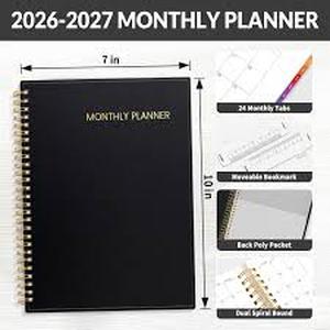 lot 4233 image: 2025-2026 Weekly Monthly Planner with Spiral Binding