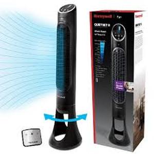 lot 11609 image: Honeywell QuietSet 8 40-Inch Tower Fan with Remote Control (Turns On)