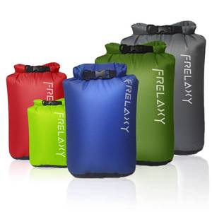 lot 2217 image: Frelaxy Dry Bag 3-Pack5-Pack, Ultralight Dry Sack, Outdoor Bags Keep Gear Dry for Hiking, Backpacking, Kayaking, Camping, Swimming, Boating
