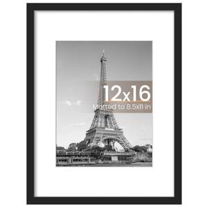lot 2218 image: upsimples 12x16 Picture Frame, Display Pictures 8.5x11 with Mat or 12x16 Without Mat, Wall Hanging Photo Frame, Black, 1 Pack